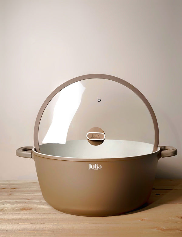 قدر إيليت-بروف مع غطاء 40 سم - بني