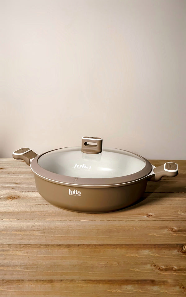 قدر إليت بروف مع غطاء قياس 32 سم - بني