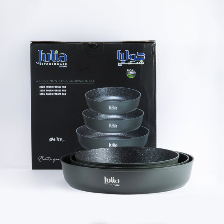 طقم مقالي إيليت-برو بلس المدورة 3 قطع-أخضر