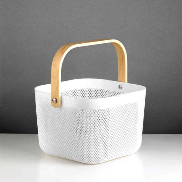 سلة طعام حجم صغير - أبيض