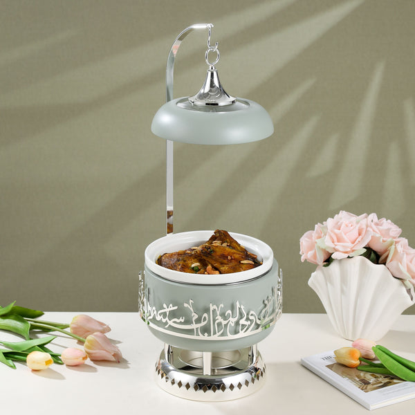 بوفيه تقديم حجم صغير من جوار - أخضر فاتح و فضي