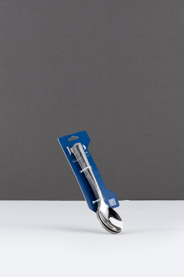 ملعقة صغيرة ستانلس ستيل 6 قطع - حافة فضية