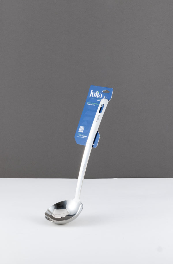 مغرفة حساء ستانلس ستيل-فضي