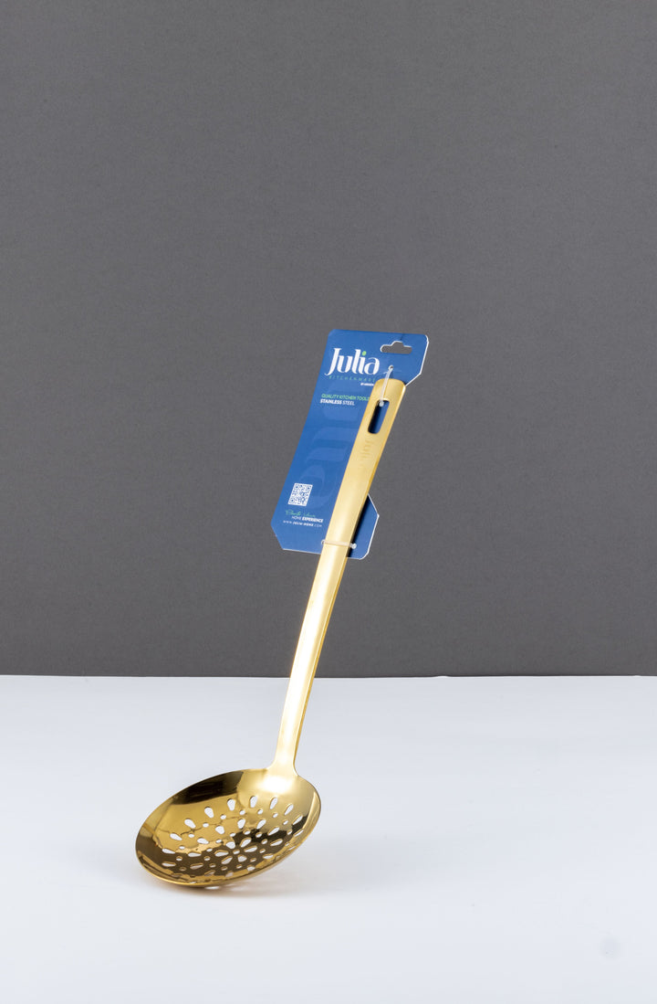 مغرفة ستانلس ستيل - بمقبض طويل - ذهبي