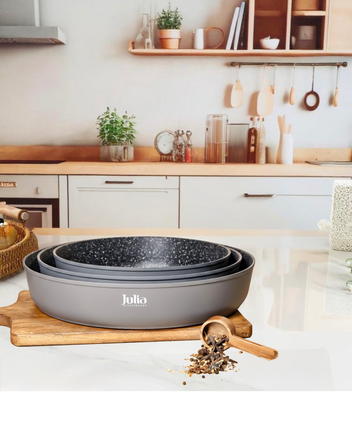 طقم مقالي إيليت-إدج المدورة 3 قطع-رمادي