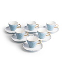 Turkish  Coffee Set 12Pcs From Crown - Blue