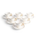 Turkish  Coffee Set 12Pcs From Crown - Gold