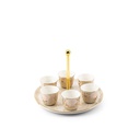 Arabic Coffee Set With Cup Holder From Diwan -  Beige