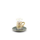 Tea Glass Set 12 Pcs From Diwan -  Green