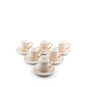 Porcelain Tea Cups 12 pcs From Diwan -  Beige