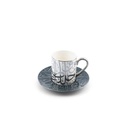 Porcelain Tea Cups 12 pcs From Diwan -  Blue