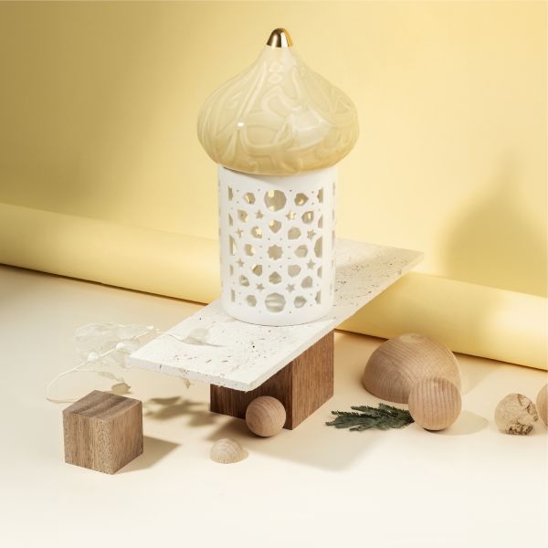 Medium Electronic Candle From Diwan -  Ivory