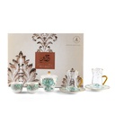 Tea And Arabic Coffee Set 19Pcs From Harir - Green