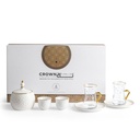 Tea And Arabic Coffee Set 19Pcs From Crown - Gold
