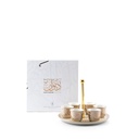 Arabic Coffee Set With Cup Holder From Diwan -  Beige
