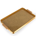 Luxurious Tray Of Metal and Glass Large Size
