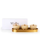 Sweet Bowls Set With Porcelain Tray 7 Pcs From Majlis - Beige